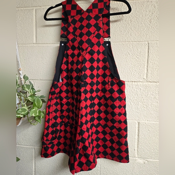 Red & Black Check Short Overalls AUS 14 - Picture 6 of 6